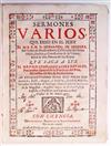 HERRERA, FERNANDO DE. Sermones Varios, que dixo en el Peru . . . Fr. Hernando de Herrera, del Orden de Predicadores. 1675